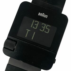 BRAUN ブラウン Digital watch BN0106BK デジタル ウォッチ 時計 クォーツ 2024年8月電池交換の稼働品 ブラック 正規品 / Z2186