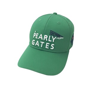 PEARLY GATES パーリーゲイツ 2022年モデル キャップ ニコちゃん グリーン系 FR [240101281499] ゴルフウェア