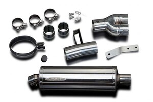 DELKEVIC スリップオンステンレスオーバルマフラー★HONDA NT650 / NT400 BROS/HAWK 1988-1993 350mm KIT04A0