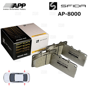 APP エーピーピー SFIDA AP-8000 (前後セット) CX-5 KEEFW/KEEAW/KE2FW/KE2AW 12/2～ (354F/354R-AP8000