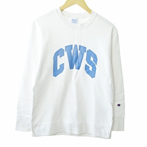 チャンピオン CHAMPION 近年モデル CWS トレーナー スウェット 長袖 プリント 白 F 0408 IBO51 レディース