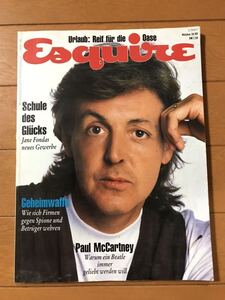 希少！esquire☆エスクァイア☆海外版☆1989年10月☆ポールマッカートニー☆表紙&記事☆カジノ☆人気!貴重!レア!ジャンク!