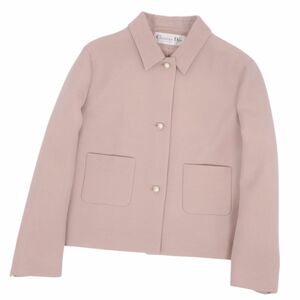 極美品 クリスチャンディオール Christian Dior 2023 クロップドジャケット ディオールトライバル パール アウター F44 cf05mn-rm05f10059