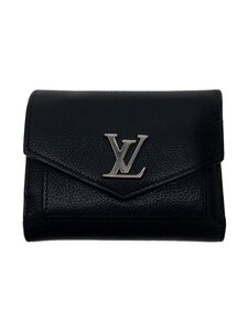 LOUIS VUITTON◆ポルト・フォイユ・マイロックミー・コンパクト_BLK/牛革/BLK/メンズ