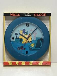 ☆THE SIMPSONS(シンプソンズ)WALL CLOCK/掛け時計 /ファミリー/ホーマー・バート・マージ・リサ・マギー/ブルー