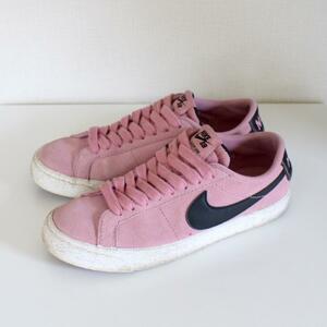 NIKE SB ナイキ スニーカー BLAZER LOW ピンク 23cm （w-0256）