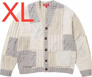 Supreme Patchwork Cable Knit Cardigan Ivoryシュプリーム パッチワーク ケーブルニット カーディガン アイボリー XL White ホワイト