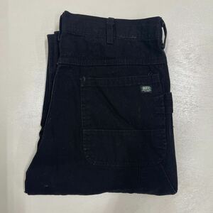 W34 黒色 古着 KEY INDUSTRIES,INC. ダブルニー453 キー ペインターパンツ 10oz CARHARTT DICKIES