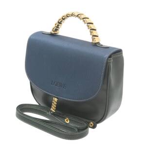 LOEWE / ロエベ ベラスケス2wayバッグ ハンドバッグ ショルダーバッグ ブルー×グリーン FS-is ABランク