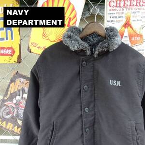 NAVY DEPARTMENT YMCLKY N-1 デッキジャケット 38 L サイズ 相当 ブラック 黒 米軍 ミリタリー 10380