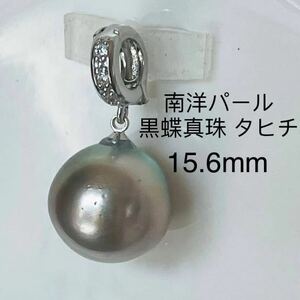 希少サイズ！南洋パール 黒蝶真珠ネックレス ペンダントトップ 本真珠 15.6mm 超大粒 絶品 南洋真珠