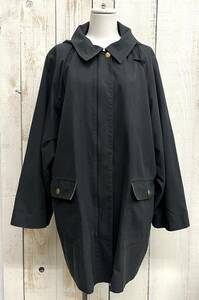 DAKS ダックス LONDON ＊ハーフコート ジャケット フード付 ＊13ABR size ＊ブラック チェック切替 日本製 シンプル 上品 レディース 婦人