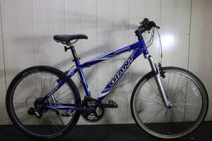 人気良品！GIANT ROCK4500 26型 アルミ 21速 430mm BLUE MTB