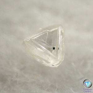 トレジャーG)【レア産地 ガイアナ共和国産】 ダイヤモンド 原石 約0.08ct 美結晶 ダイアモンド ダイヤ 三角形 マクル　　[DGu2]