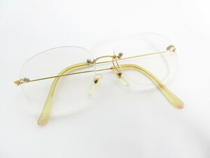 PARIS MIKI パリミキ SUPER SMOOTH K18 メガネ 眼鏡 フレーム K18刻印 総重量約23.5g
