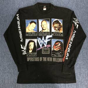 2000年製　WWF　ロンTEE　アメリカ製　made in usa　WWE　00s初期　LONG TEE　プロレス　ドウェインジョンソン　ストーンコールド　tシャツ