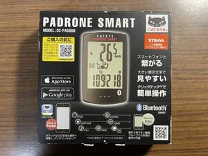 美品 CATEYE 大画面Bluetooth サイクルコンピューター、Padrone Smart CC-PA500B 新品ブラケット付