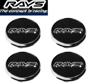 [送料無料] [新品] [正規品] [RAYS] [No.025 GENERAL Cap V1 Low BK/Chrome] [センターキャップ] [4枚/4個] [VV21S, VS250LC]