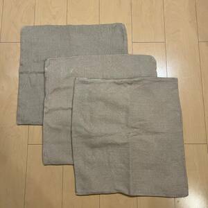 ZARA HOME 45cm×45cm クッションカバー ベージュ 3個セット