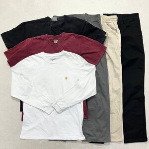 ●【タグ付き有】Carhartt カーハート 6点 売り トップス Tシャツ 半袖 長袖 ボトムス パンツ ロゴ sizeMIX メンズ 卸 現状品 2.28kg●