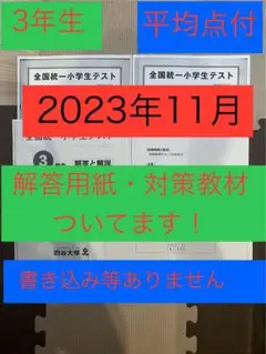 3年生 四谷大塚 全国統一小学生テスト 2023年11月