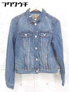 ◇ AMERICAN EAGLE OUTFITTERS コットン100% 長袖 デニム ジャケット Gジャン サイズM インディゴ レディース