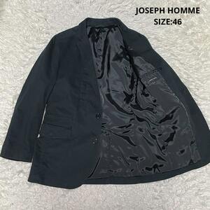 通年素材 JOSEPH HOMME ジョゼフオム コットンストレッチ テーラードジャケット カジュアル ビジカジ サイズ46 ブラック