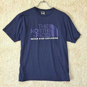 THE NORTH FACE　ノースフェイス　L　半袖Tシャツ　ネイビー　ロゴ