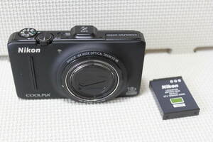 【コレクター放出品 充電器なし　現状　ジャンク】Nikon COOLPIX S9300 BLACK