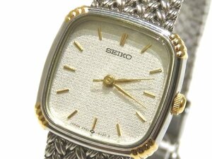 ※送料無料 SEIKO セイコー レディース クォーツ 時計 ステンレス ◇ シルバーSS × ゴールドカラー 2P21-5D20 スクエア ▼ ロト00/6E