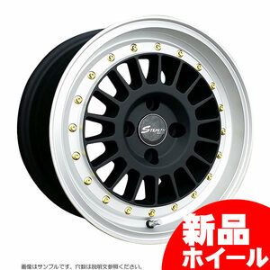 【新品ホイール 4本セット商品】ステルスレーシング スペック03 15インチ 7J 4H-100 マットブラックポリッシュ 法人宛て送料無料