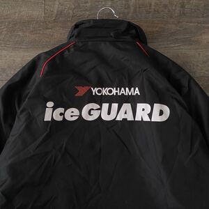 大きいサイズ 企業品 YOKOHAMA ヨコハマタイヤ ICEGUARD 中綿 スタッフ ジャケット ジャンパー FREE 黒 ブルゾン 自動車 ピット コレクター