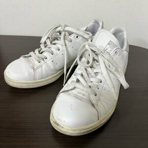 SI■ adidas アディダス スニーカー 白 ホワイト 24.5cm 靴 シューズ STAN SMITH スタンスミス 女性 レディース 無地 シンプル 