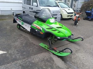 【難あり】八戸発 スノーモービル ARCTIC CAT ガソリン リコイル始動 初爆確認済 売切!!