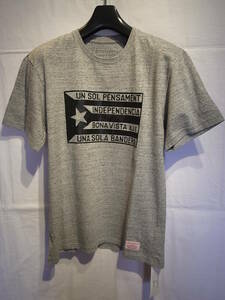 【新品】BUENAVISTA BANDERA T-SHIRT 半袖 シャツ デニム パンツ TEE Tシャツ バスク ブエナビスタ 石塚 GRAY サイズM