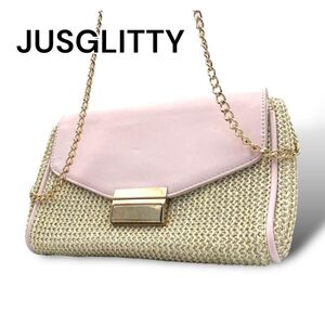 JUSGLITTY ジャスグリッティ　ショルダーバッグ　チェーン　A856