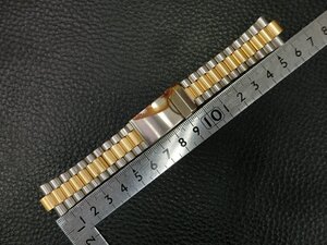 メーカー不明 汎用 ステンレス メンズ ブレス ブレス幅18-22mm ラグ幅8mm 長さ160mm 管理No.42324