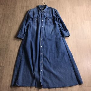 100円スタート♪ wrangler ラングラー　デニム　ロングワンピース