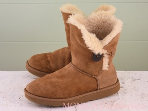 MK627◆レディース【UGG Australia】ムートンブーツ 茶 ブラウン 39 24.5cm