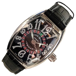 フランク・ミュラー FRANCK MULLER トノーカーベックス ヴェガス 100本限定 5850VEGASCD K18ホワイトゴールド 腕時計 メンズ 中古