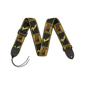 フェンダー Fender 2 Monogrammed Strap Black/Yellow/Brown ギターストラップ