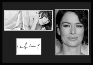 10種類!Lena Headey/リーナ・ヒーディ/レナ/女優/ドラマ/映画/サインプリント&証明書付きフレーム/BW/モノクロ/ディスプレイ(7-3W）