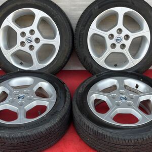 65%以上溝有。ENKEI製。NISSAN日産 リーフ 純正 16インチ×6.5J +40 5H PCD114.3 SEIBERLING SL201 205/55R16ラジアルタイヤ4本。20年式。