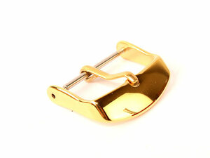 ステンレス製 交換用 汎用タイプ 腕時計 尾錠 金具 ゴールド#20MM FA-46724