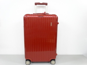 美品 RIMOWA リモワ SALSA DELUX サルサ デラックス 873.63 4輪 スーツケース キャリーケース マルチホイール 58L レッド 赤 TSAロック