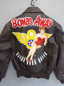 A-2/クーパー社/BOMBS AWAY/ハンドペイント/G-1/B-3/美品/Lサイズ