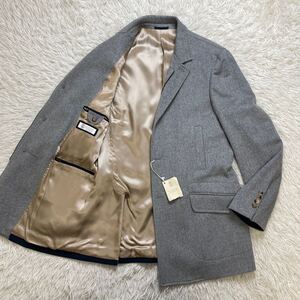 未使用タグ付 サイズ50 XL相当 BRUNELLO CUCINELLI ブルネロクチネリ カシミヤ100% チェスターコート ジップアップ イタリア製 最高級素材