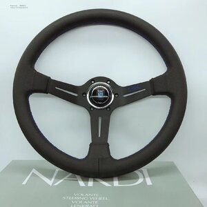 新品 NARDI ナルディ クラシック スポーツステアリング BKレザー ポリッシュスポーク350mm（14インチ）ブラック