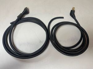 K777/ audio-technica PCOCC POWER CABLE 12-7123 約2.1m 電源ケーブル　2芯 2本セット　