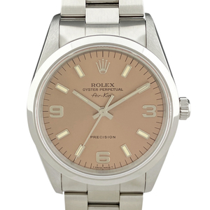 ロレックス ROLEX エアキング プレシジョン 14000 腕時計 SS 自動巻き ピンク ボーイズ 【中古】